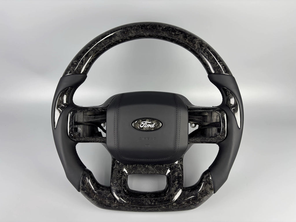 2021–2026 F-150 Black Forged Carbon Fiber Steering Wheel