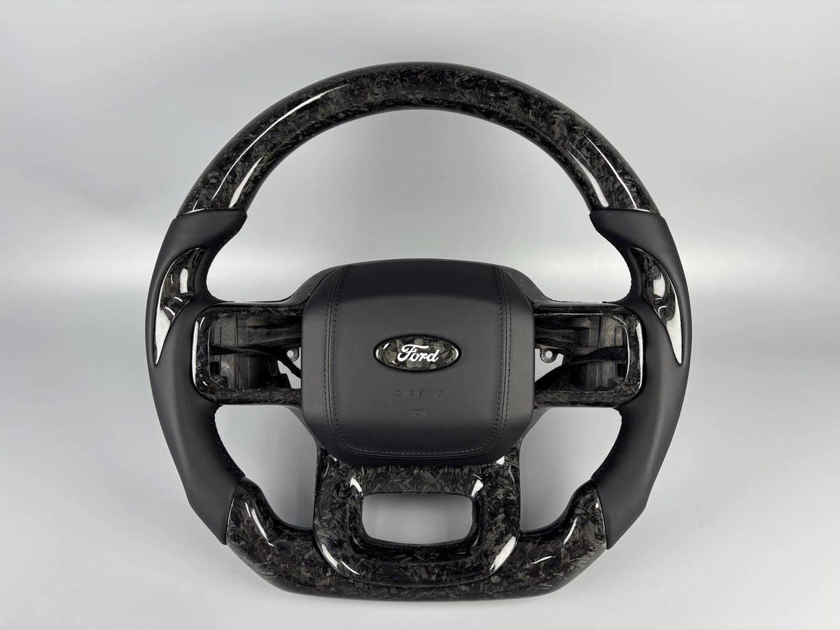 2021–2026 F-150 Black Forged Carbon Fiber Steering Wheel