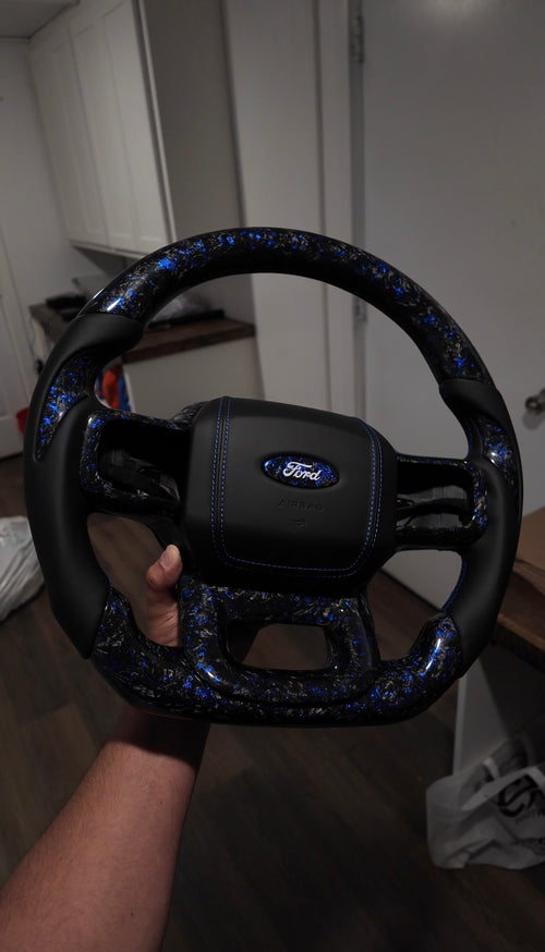 2021–2026 F-150 Blue Forged Carbon Fiber Steering Wheel