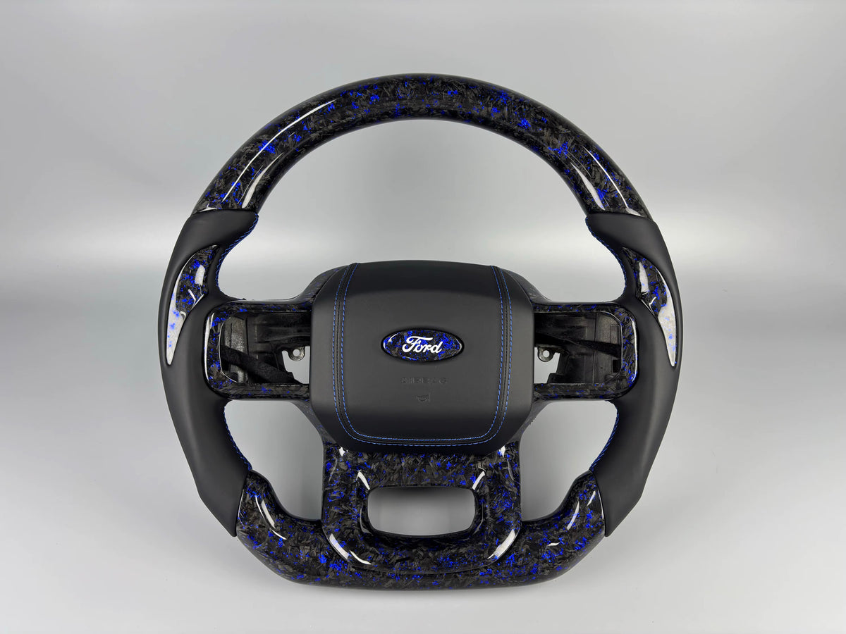 2021–2026 F-150 Blue Forged Carbon Fiber Steering Wheel